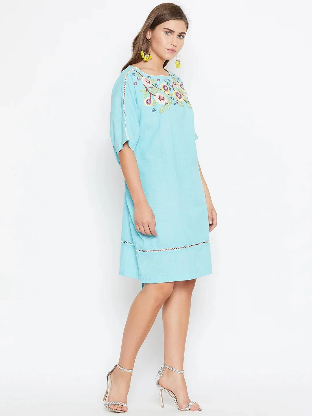 ANEMONE EMBROIDERED KAFTAN DRESS - (Clearance - Final Sale) - Image 5
