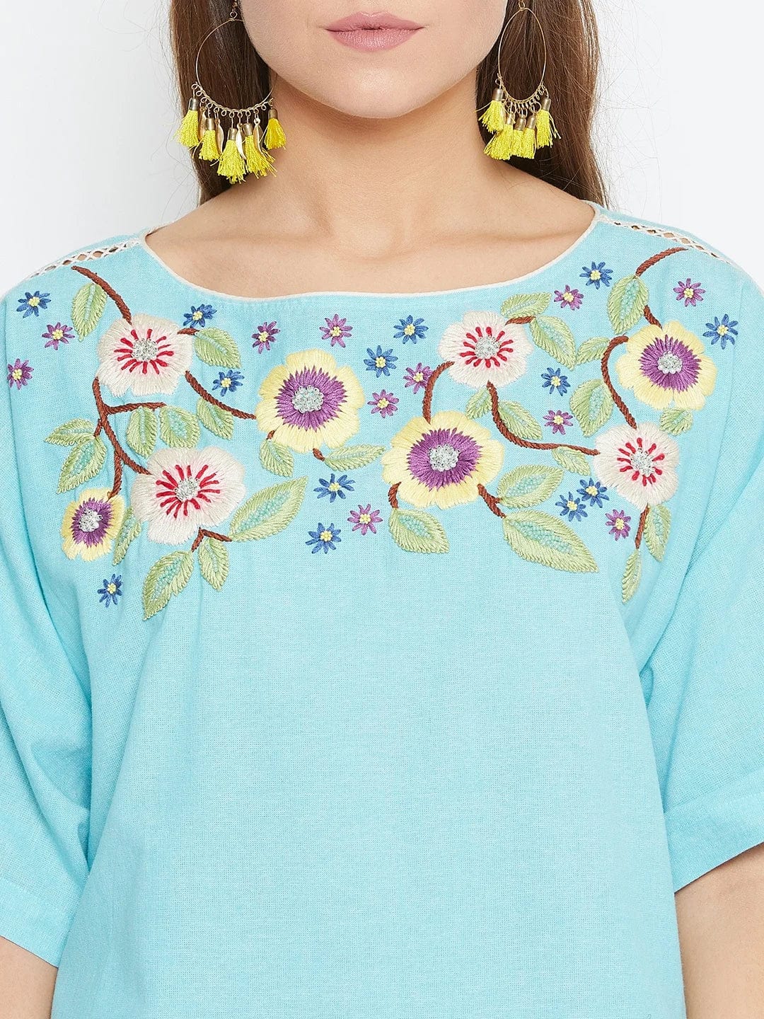 ANEMONE EMBROIDERED KAFTAN DRESS - (Clearance - Final Sale) - Image 7