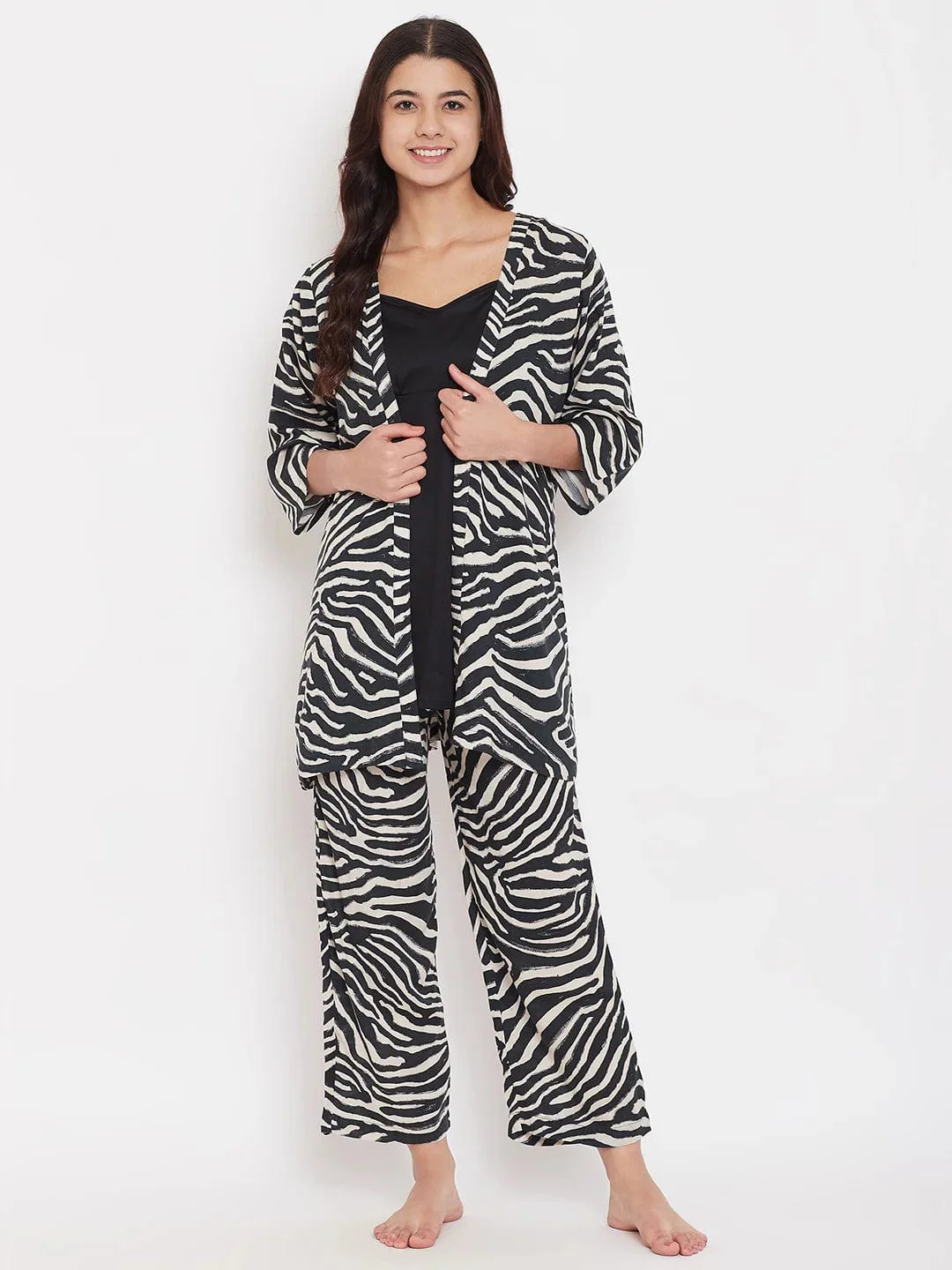 Animal Printed 2 Piece Pyjama Set