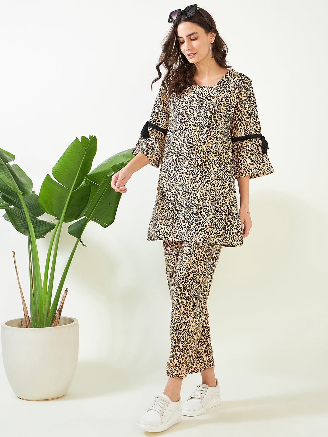 Beige Wildly Stylish Leopard Co-ord Set - Image 2
