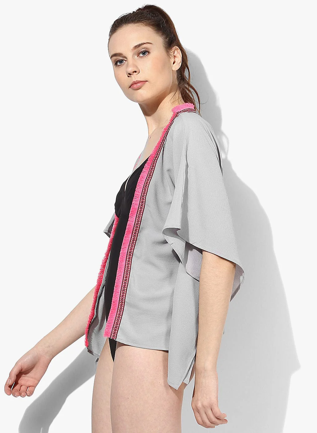 Grey Boho Shrug - (Clearance - Final Sale) - Image 3