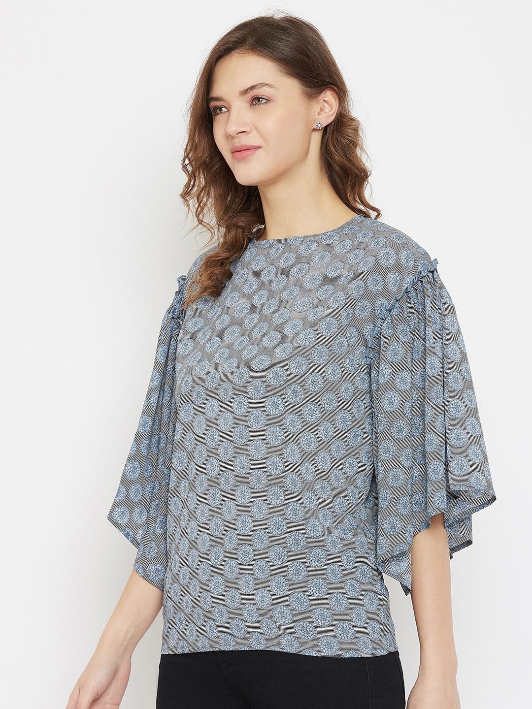 Flower Power Crepe Workwear Top - Image 5