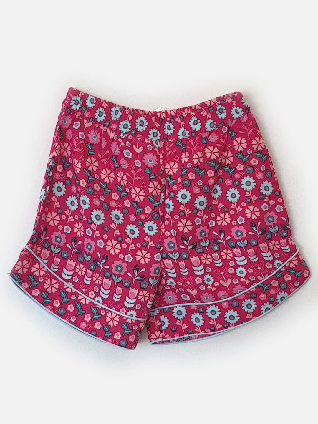 Girls Fuschia Florals Girls Shorts Set - Image 5