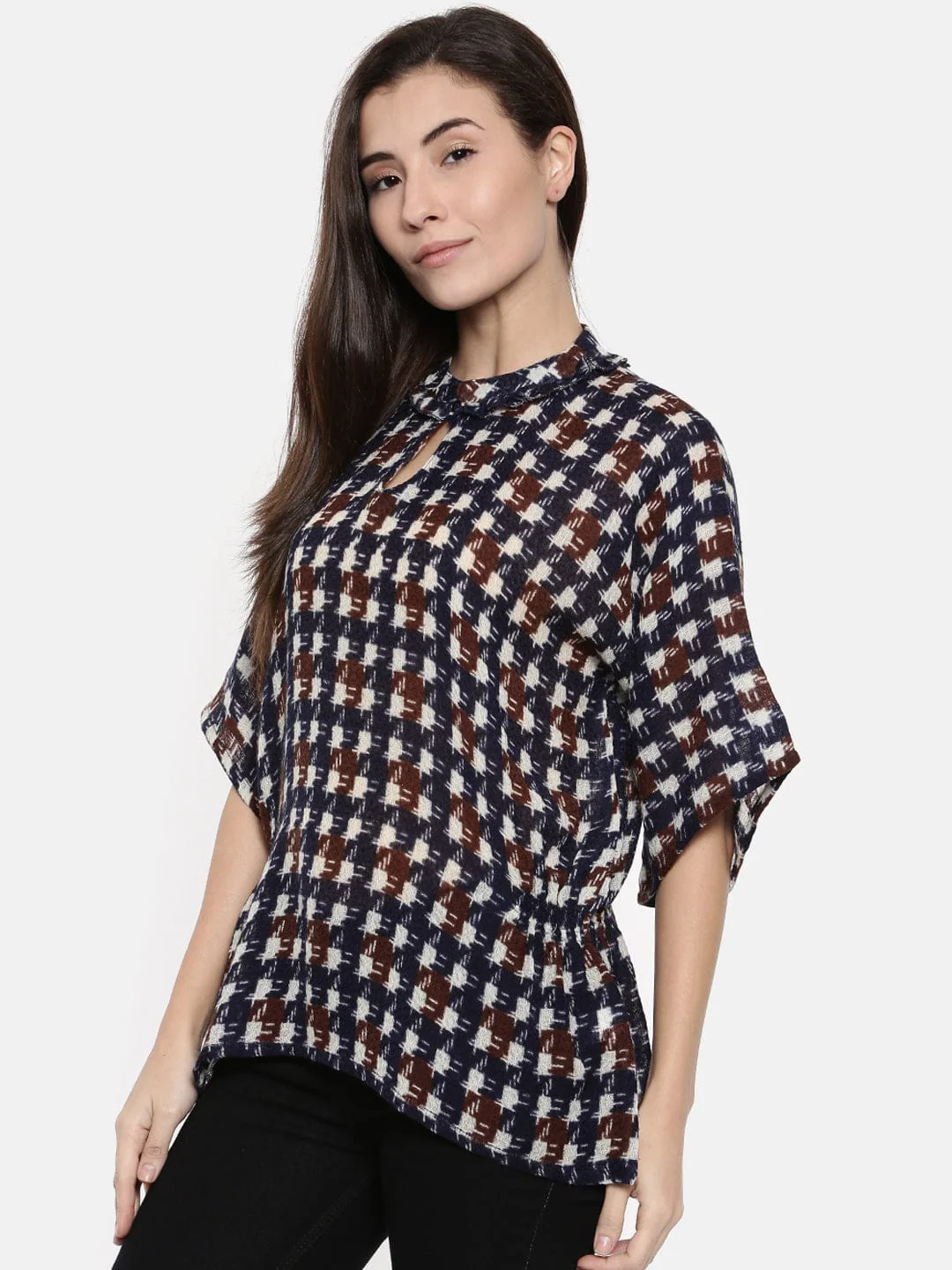 Geometric Woolen Kaftan Tunic - Image 5