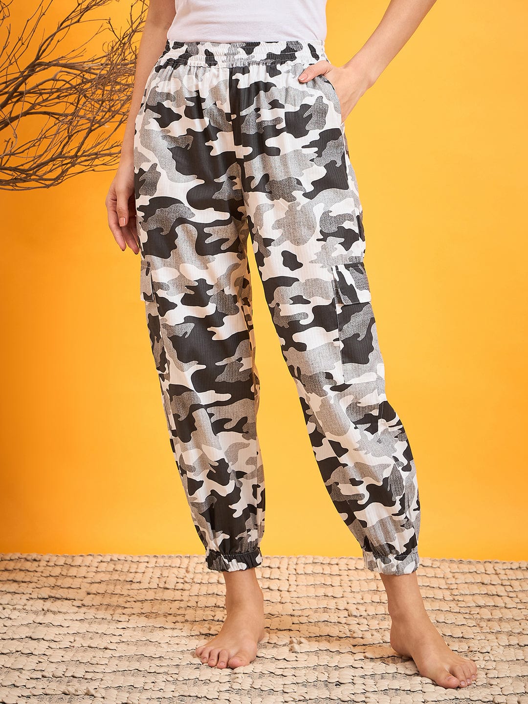 Cotton Cargo Joggers for Women with Side Pockets - Image 6
