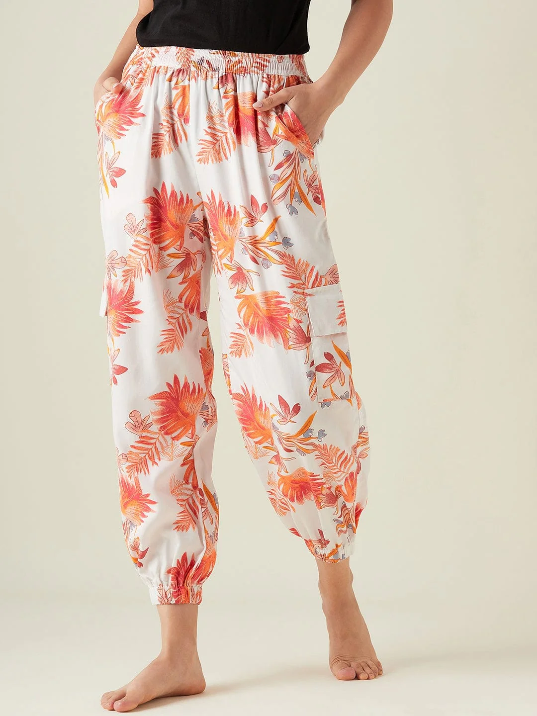 Cotton Cargo Joggers for Women with Side Pockets - Image 7
