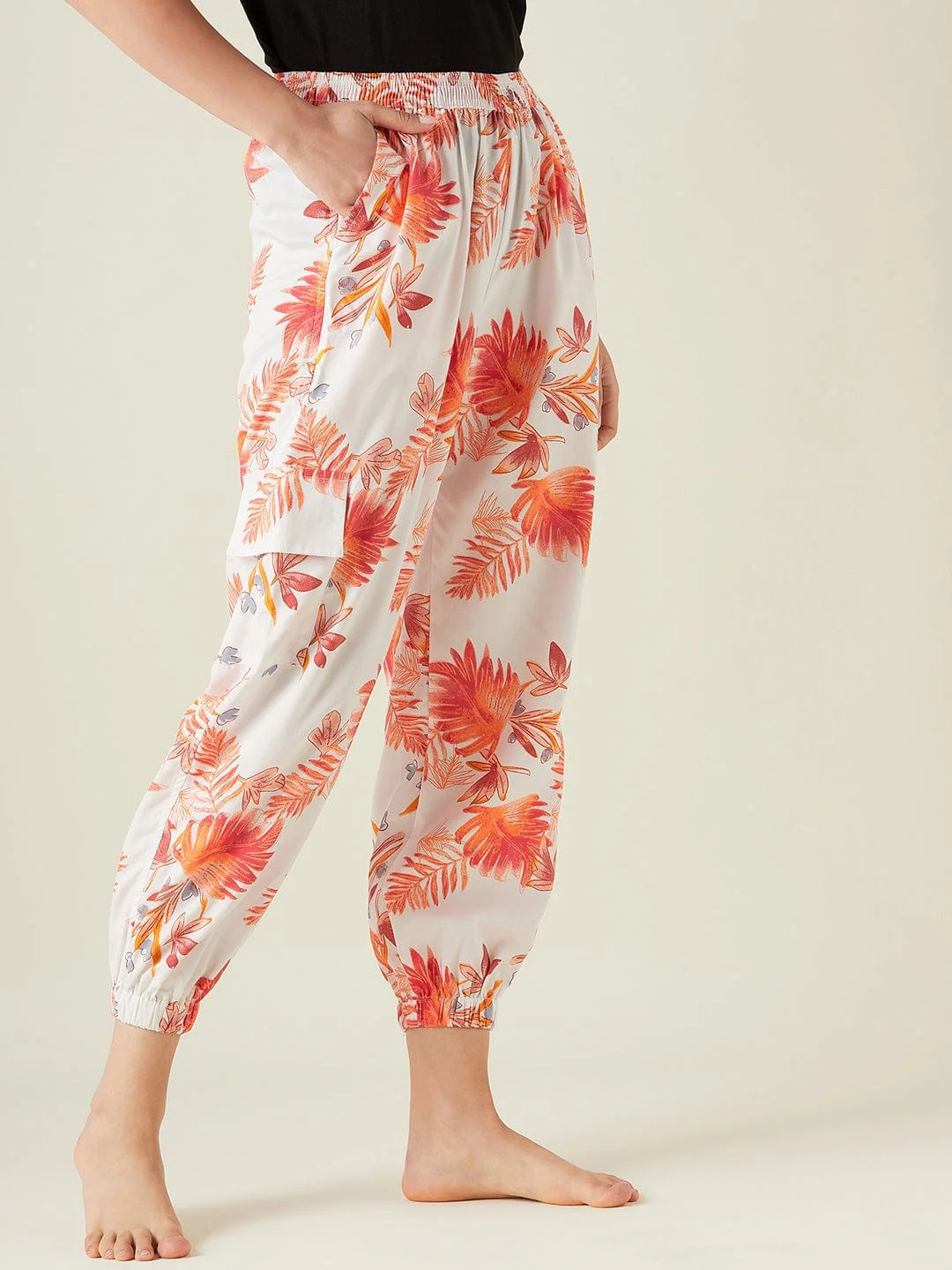 Cotton Cargo Joggers for Women with Side Pockets - Image 9
