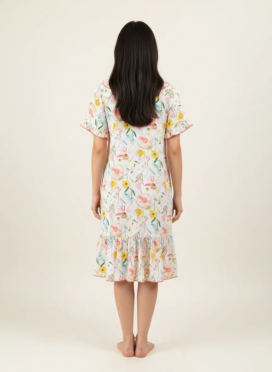 Multi Wildflower Print Modal Sleepshirt - Image 5