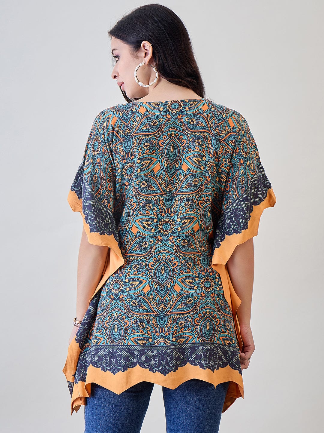 Multicolor Kaleido Kaftan Top - Image 6