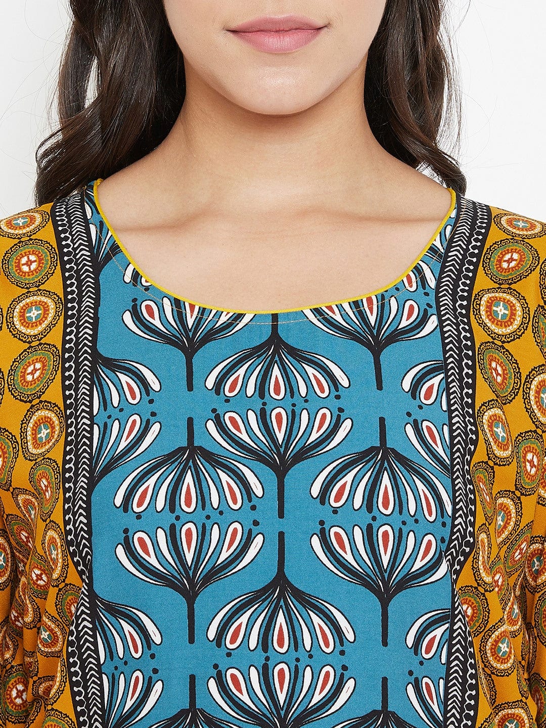 Mustard Magic Kaftan Pyjama Set - Image 5