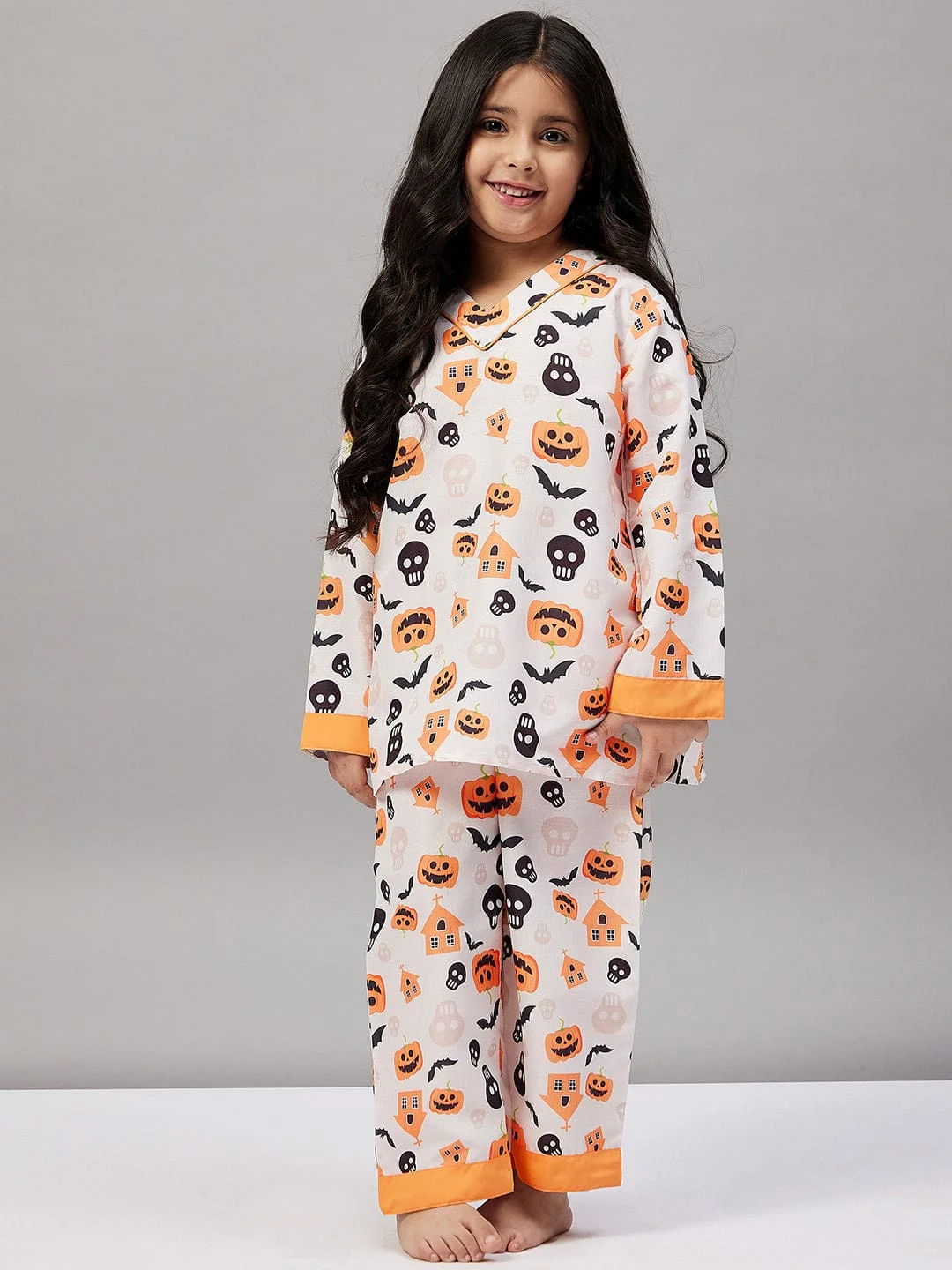 Girls Off-White Halloween Printed Lounge-set - Image 4