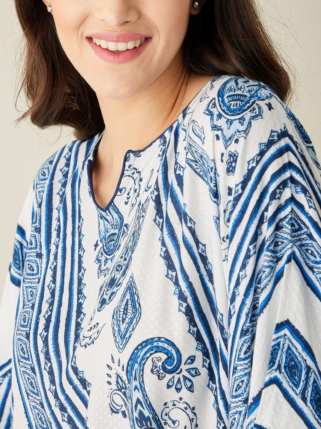 Paisley Patterned Loungewear Kaftan - Image 6