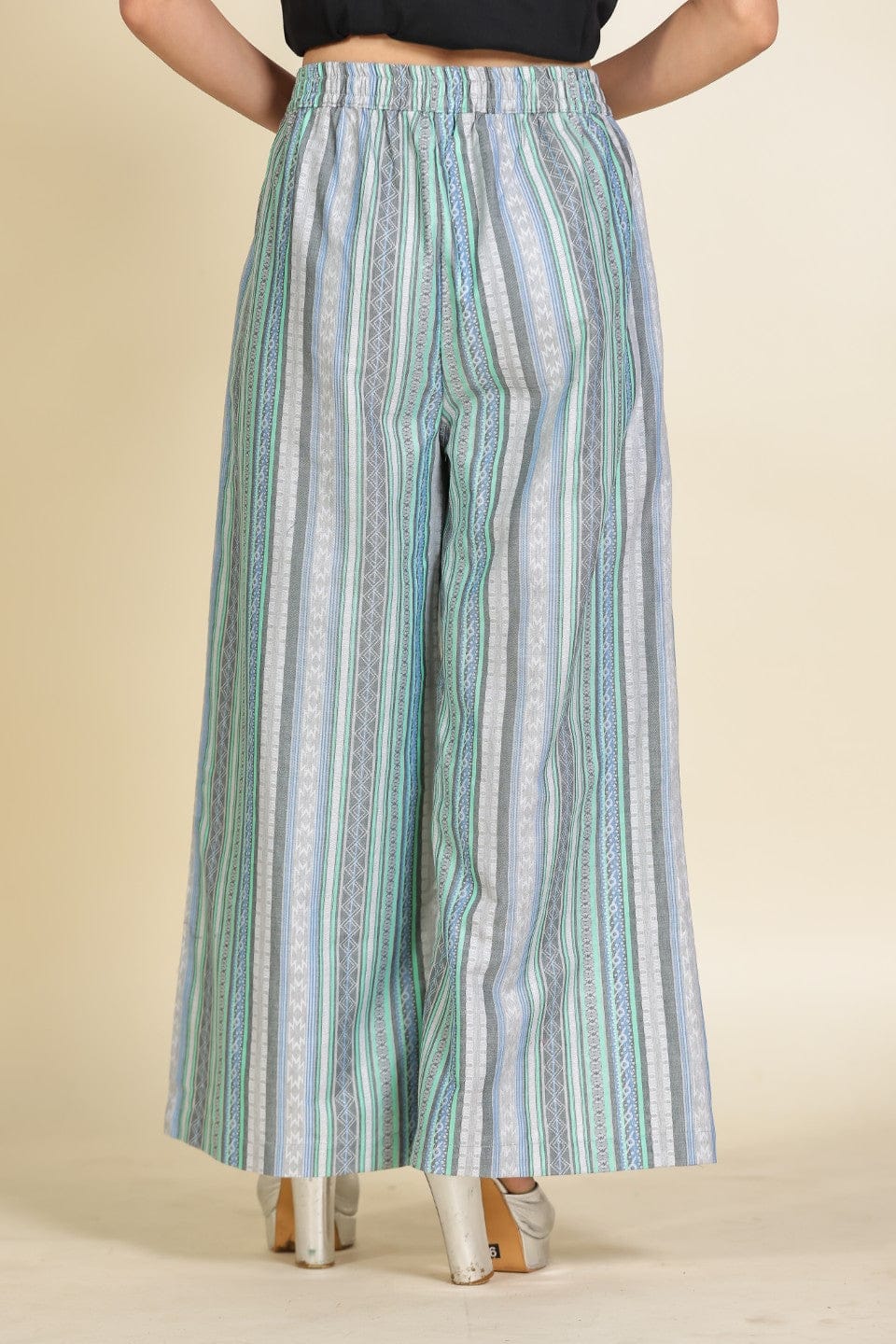 Soft Chambray Elastic Waist Lounge Pants - Image 3