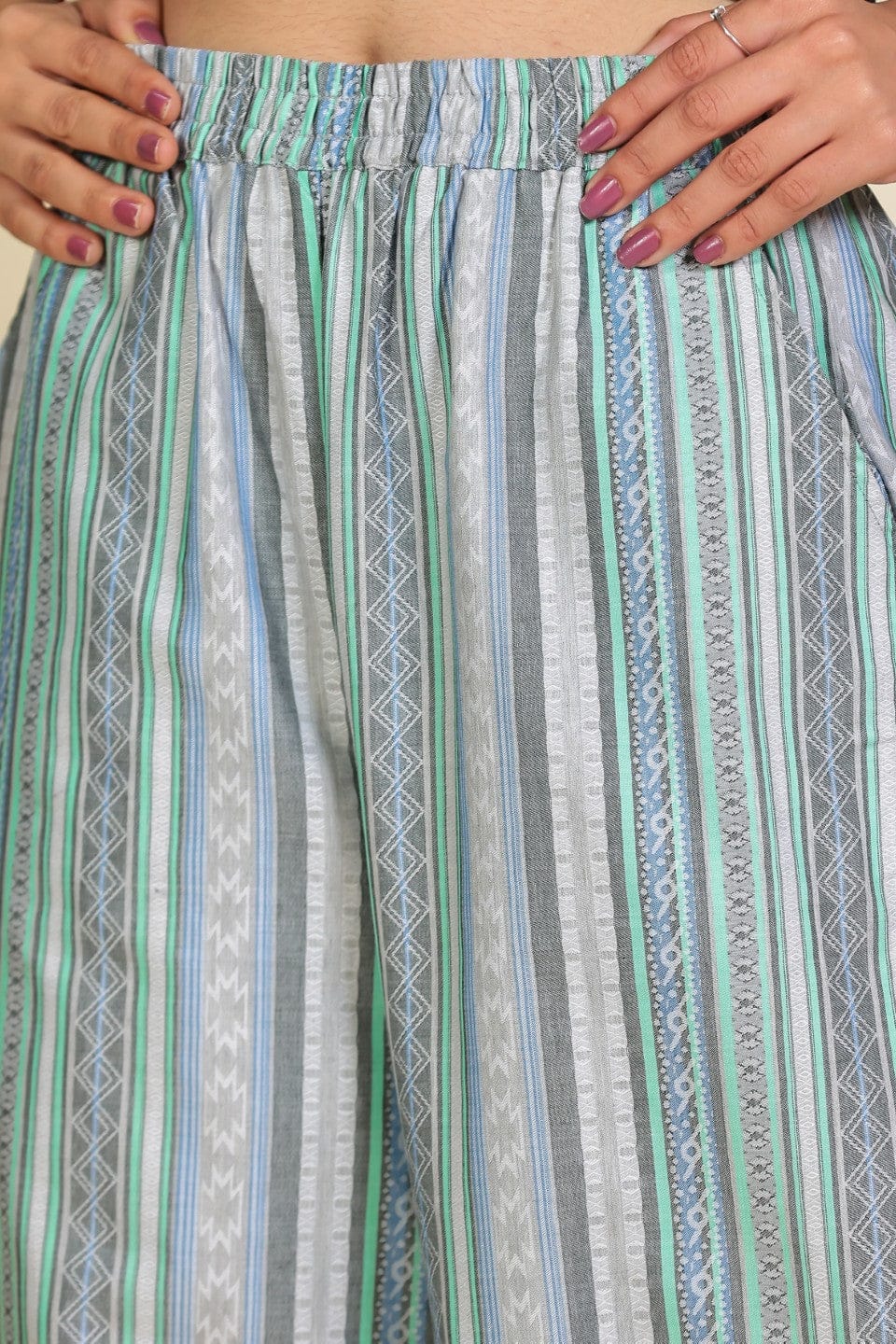 Soft Chambray Elastic Waist Lounge Pants - Image 4