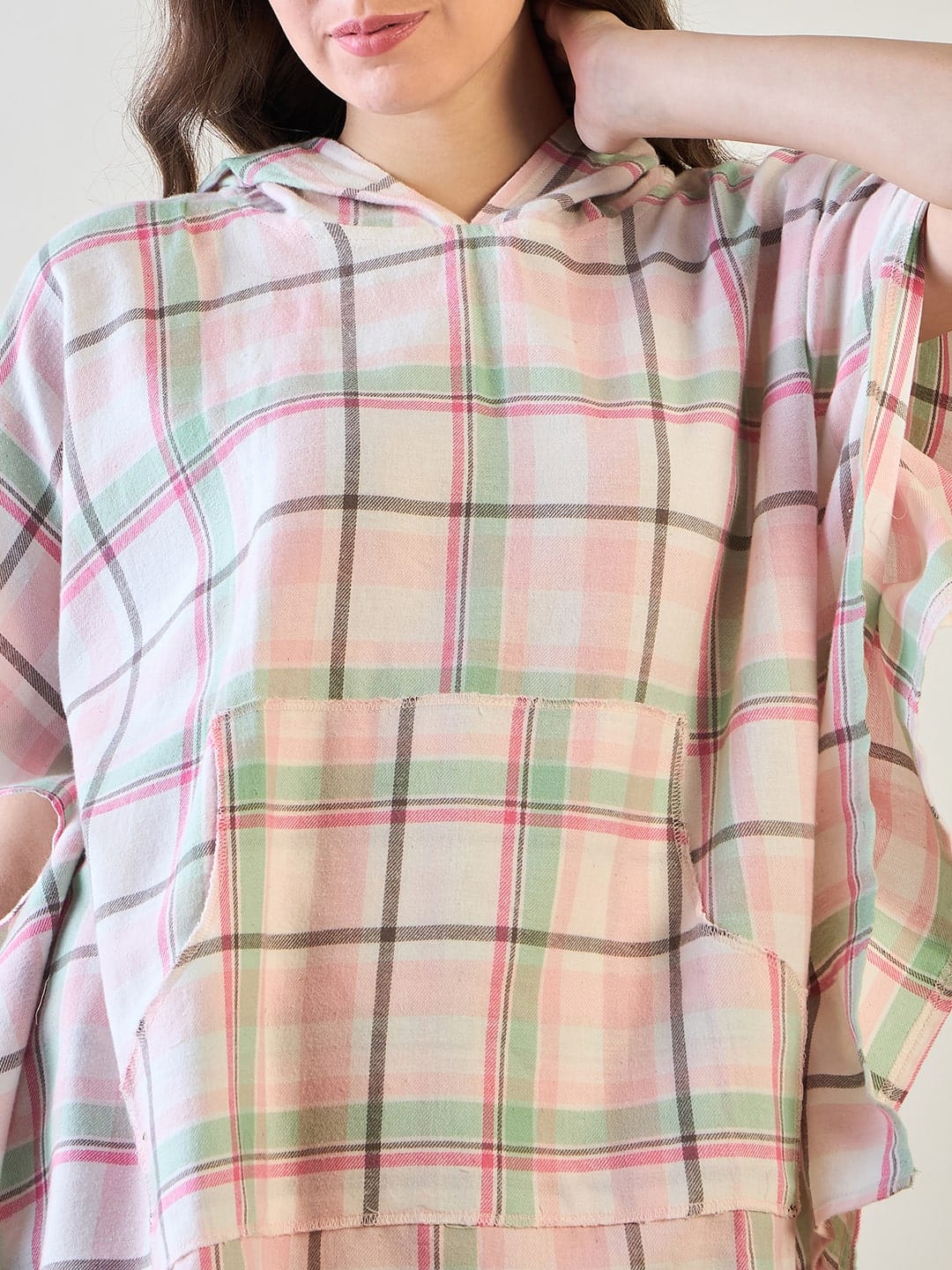 Pink and Green Plaid Loungewear - Image 4