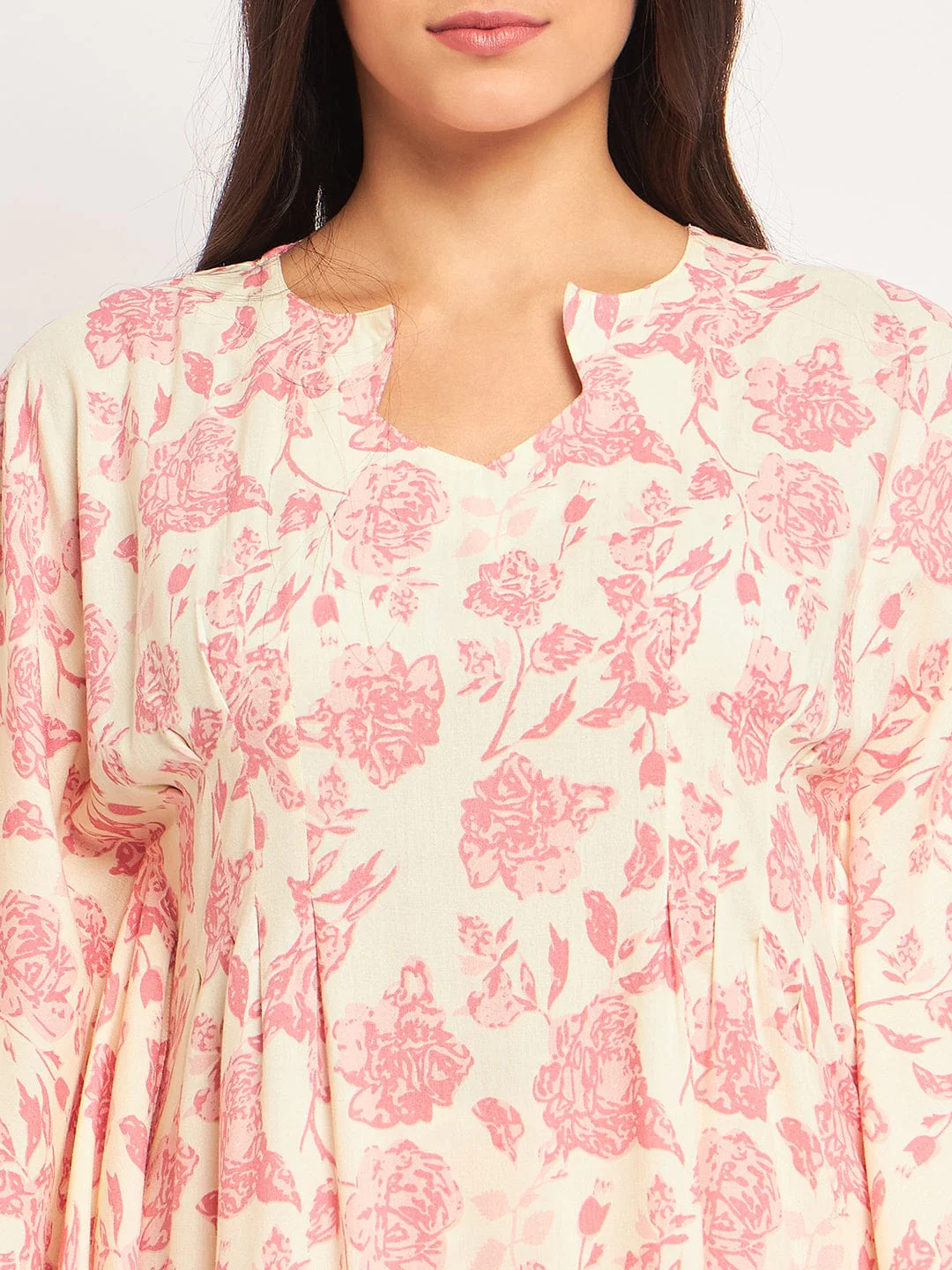 Pink Floral Kaftan Coord Set - Image 5