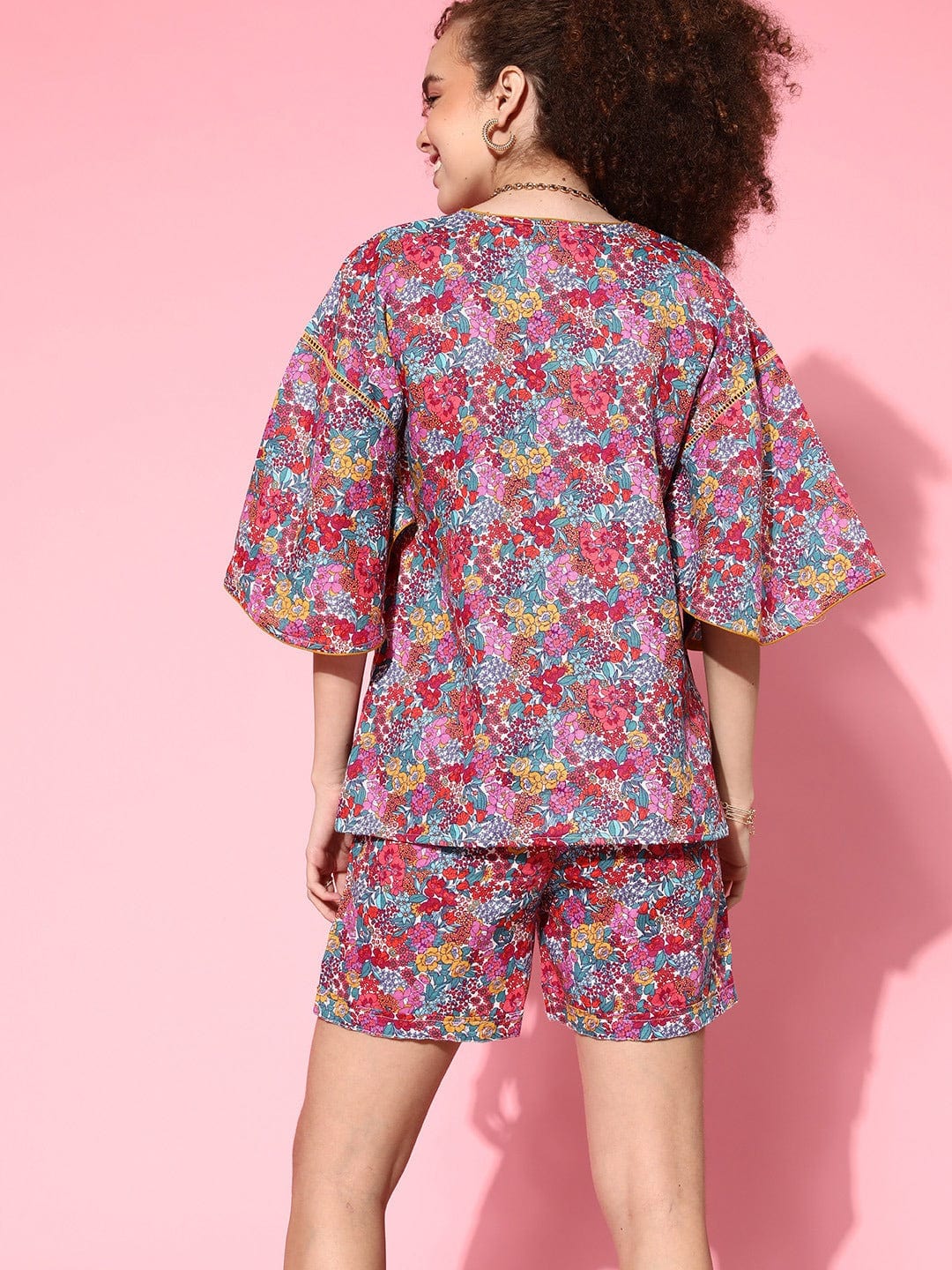 Pink Posy Kimono Short set - Image 6