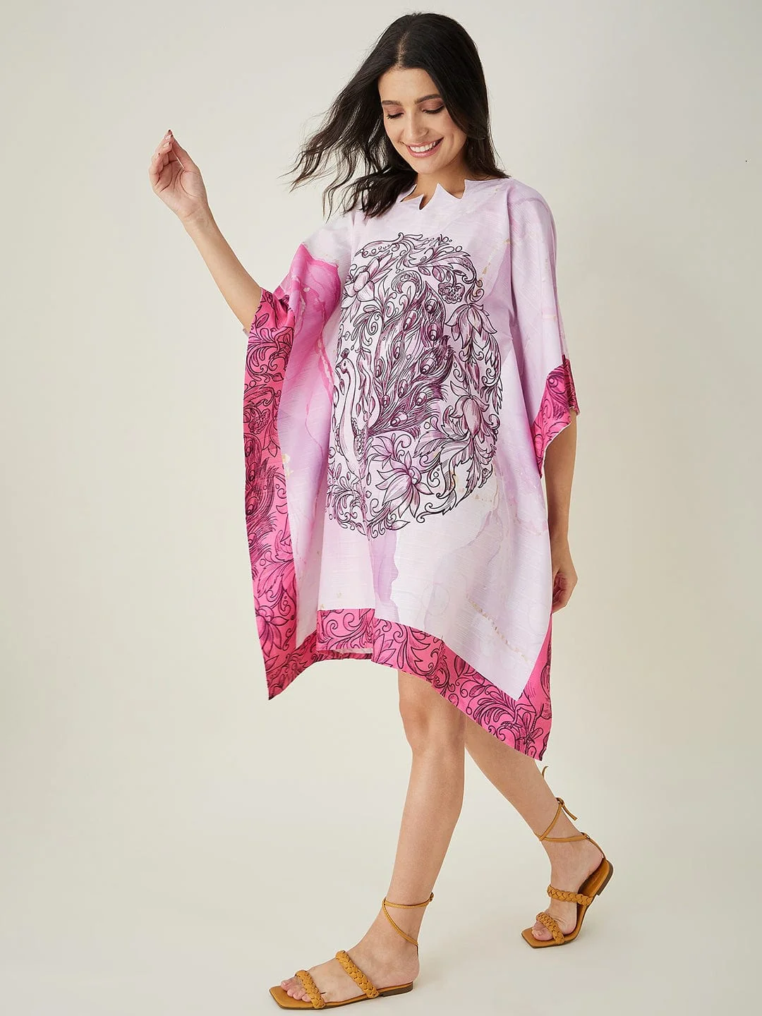 Pink Tranquil Mandala Resort Kaftan - Image 3