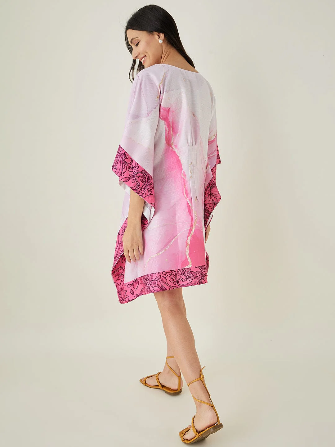 Pink Tranquil Mandala Resort Kaftan - Image 4