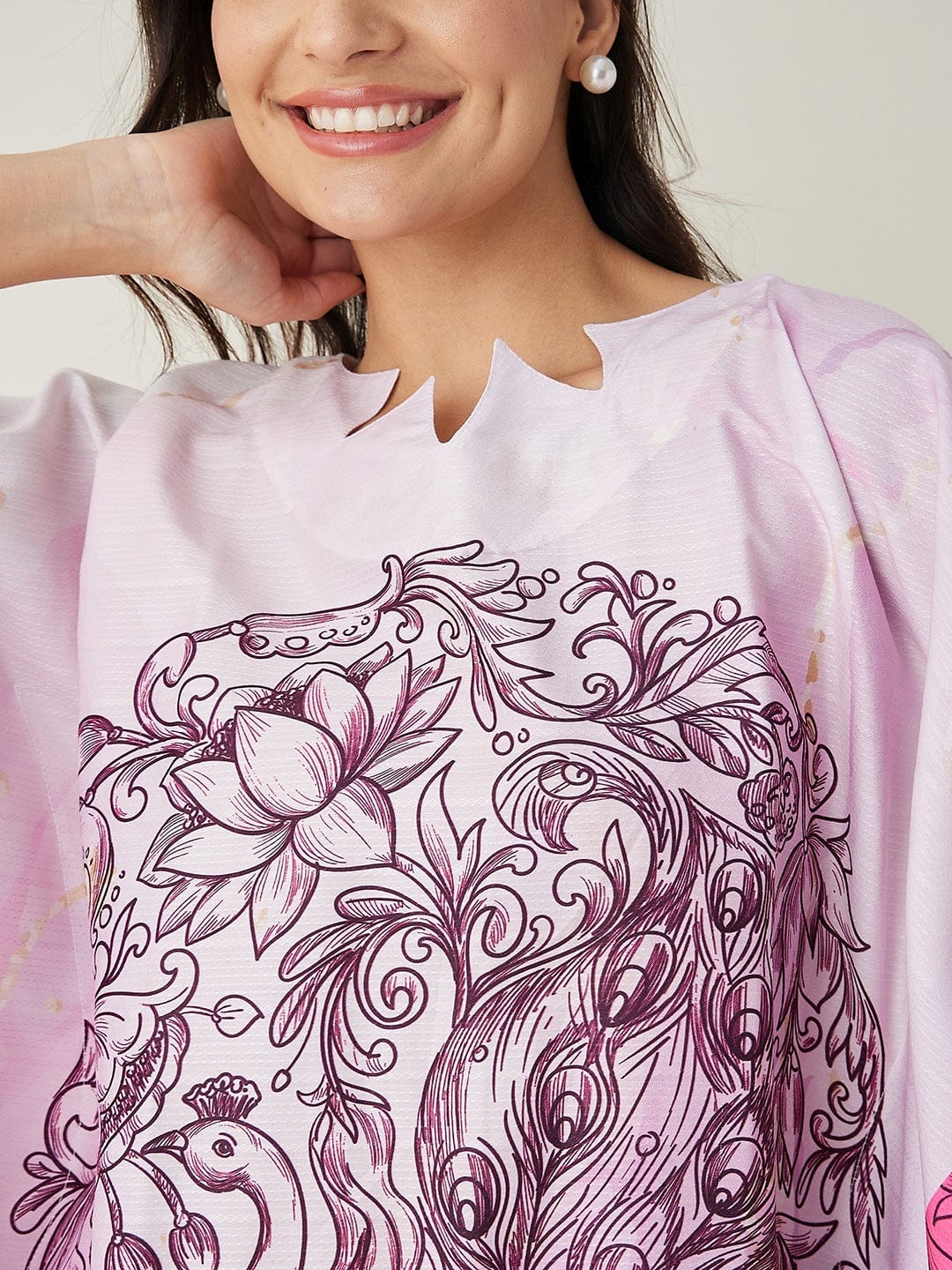 Pink Tranquil Mandala Resort Kaftan - Image 5