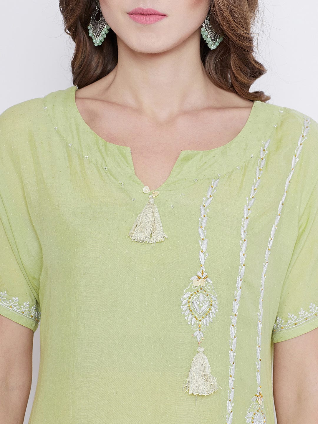 Pista Green Chikankari Kurta - Image 5