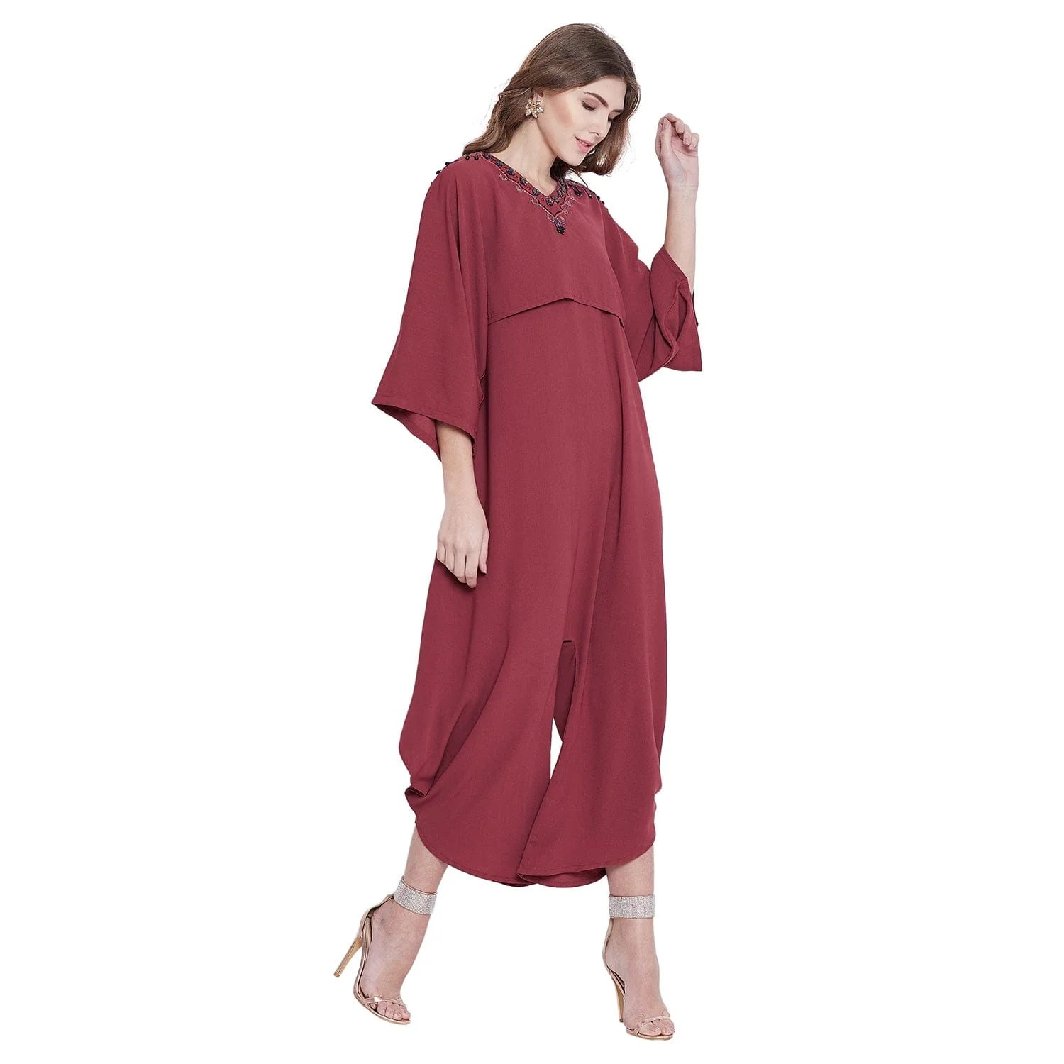 Playful Cupid Jumpsuit with Embellished Cape - (Clearance - Final Sale) - Image 3
