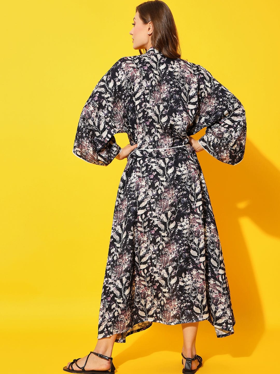 Purple Leaves Kimono Cover-Up - Image 4