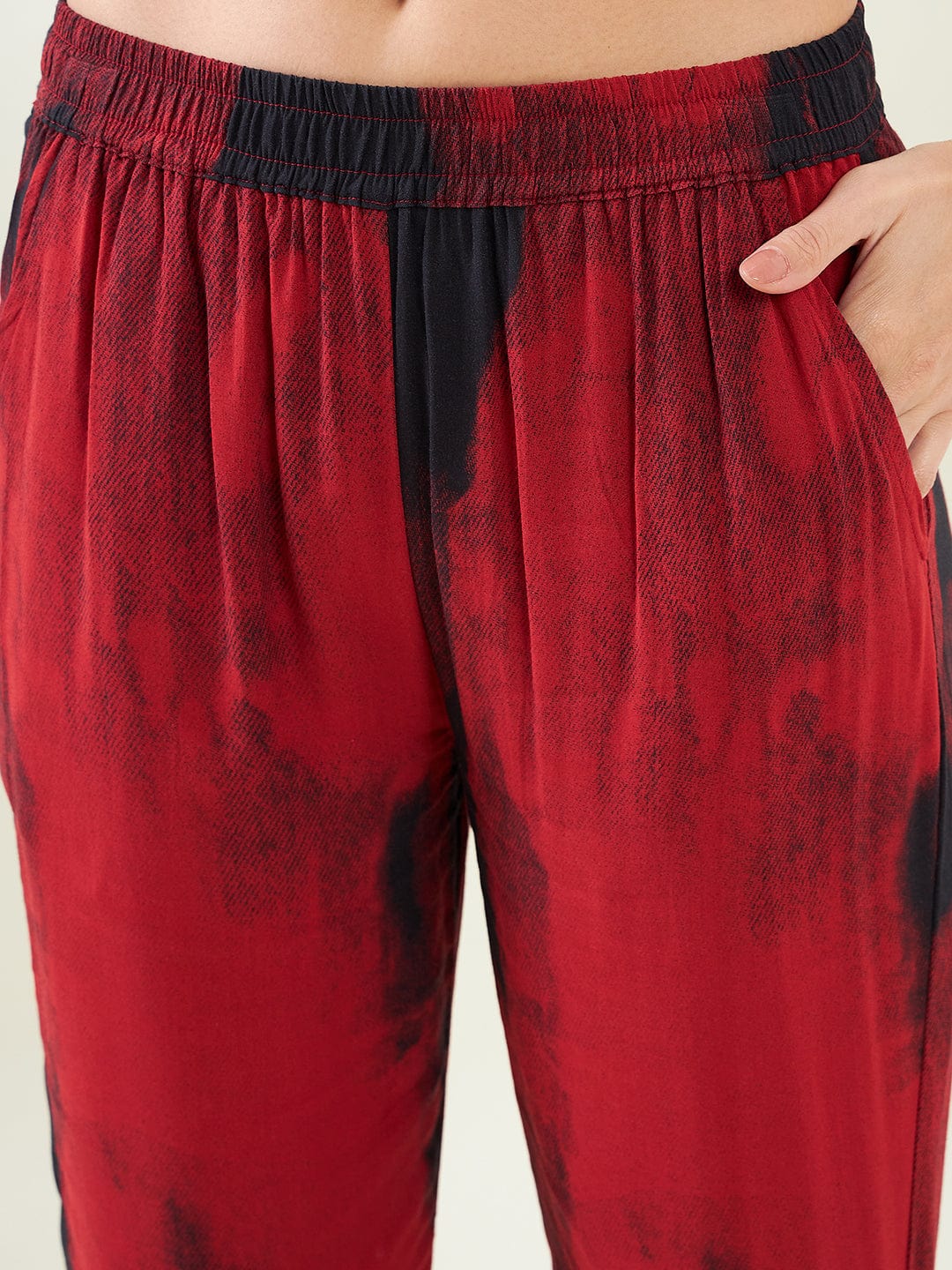 Red Midnight Kaftan Pajama Set - Image 6