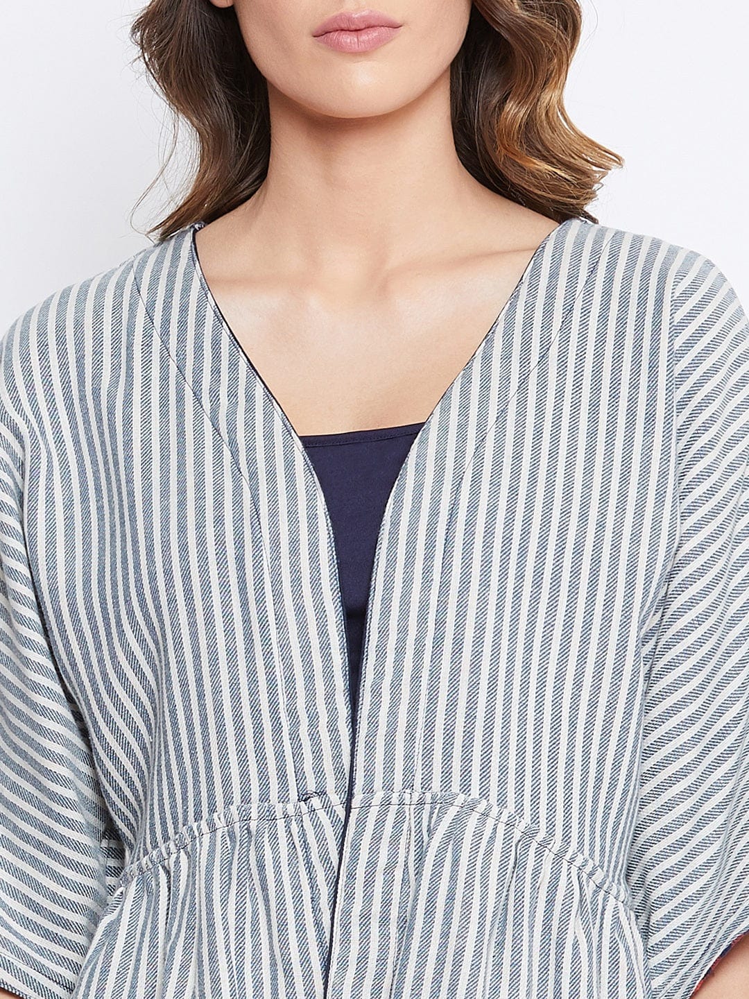 Reversible Plaids and Stripes Cotton Lounge Set - (Clearance - Final Sale) - Image 5