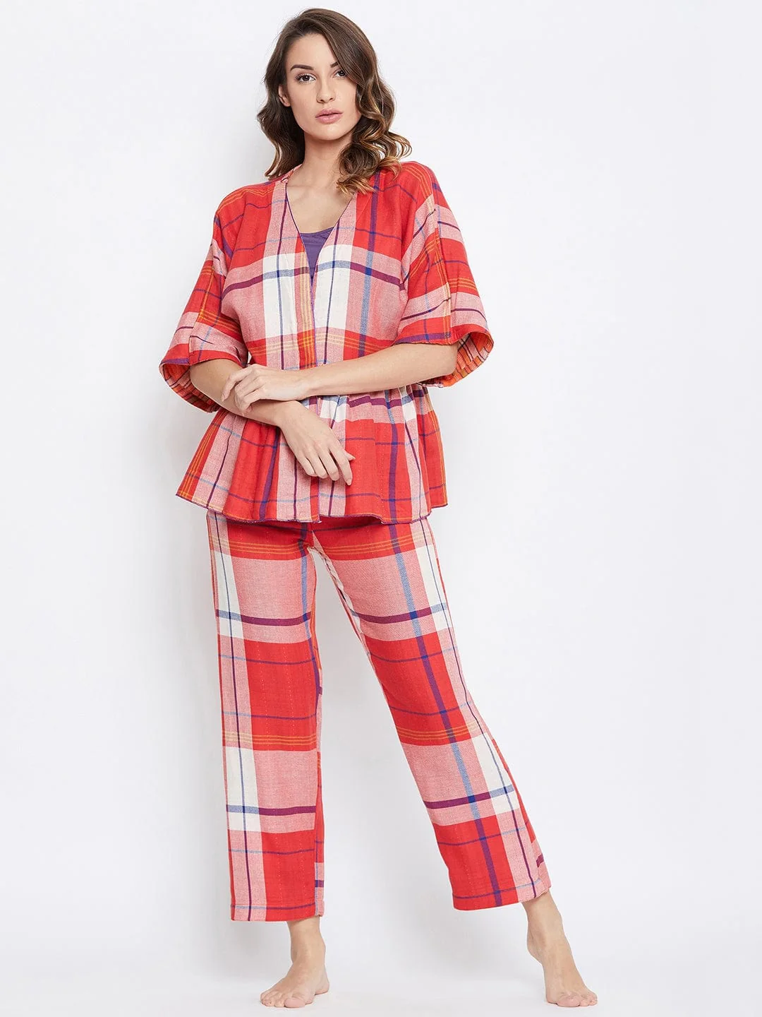 Reversible Plaids Cotton Lounge Set