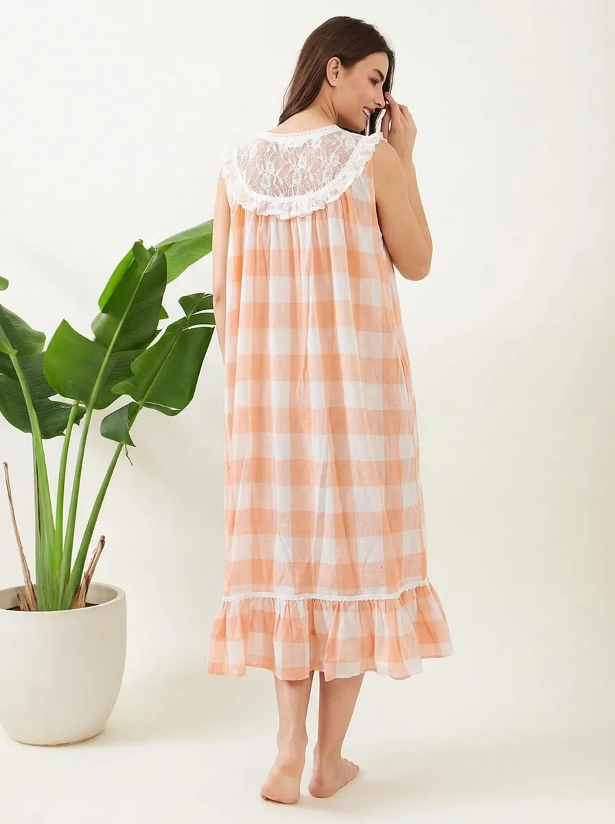 Rosebud Peach Nightgown - Image 4