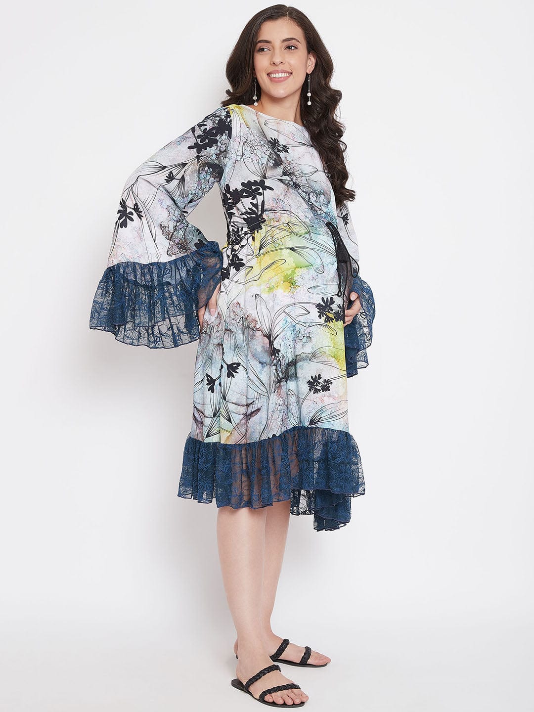 Skyfall Grey Maternity Dress - Image 4