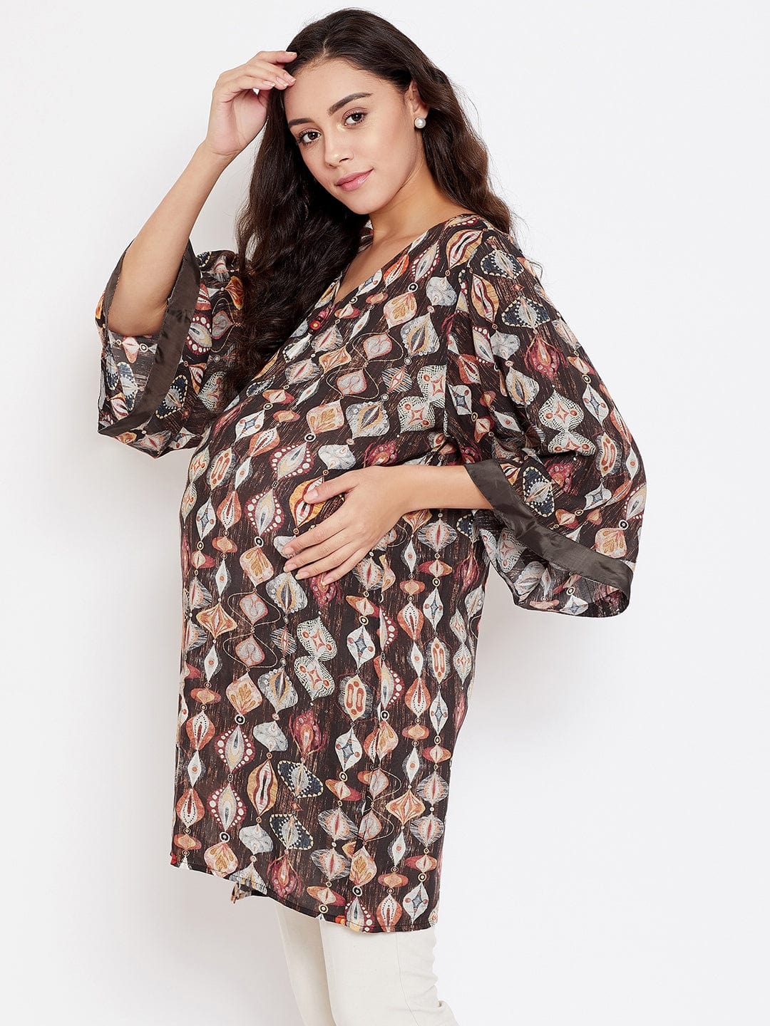 Timber Mosaic Maternity Tunic - Image 3