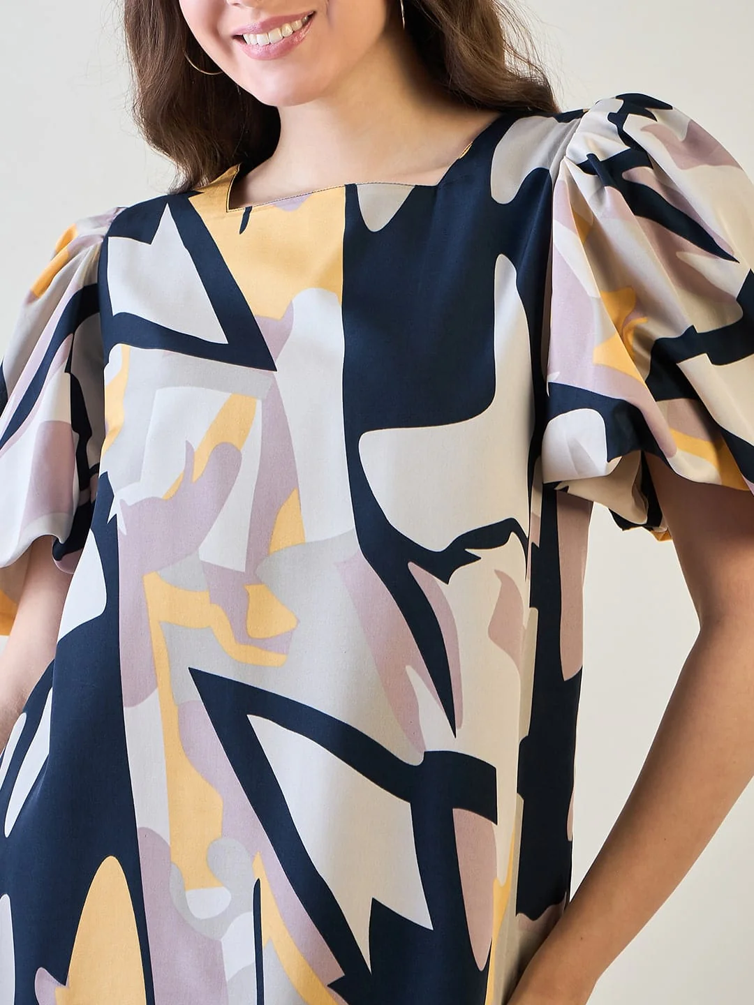 Trendy Crepe Coord Set with Vibrant Patterns - Image 5