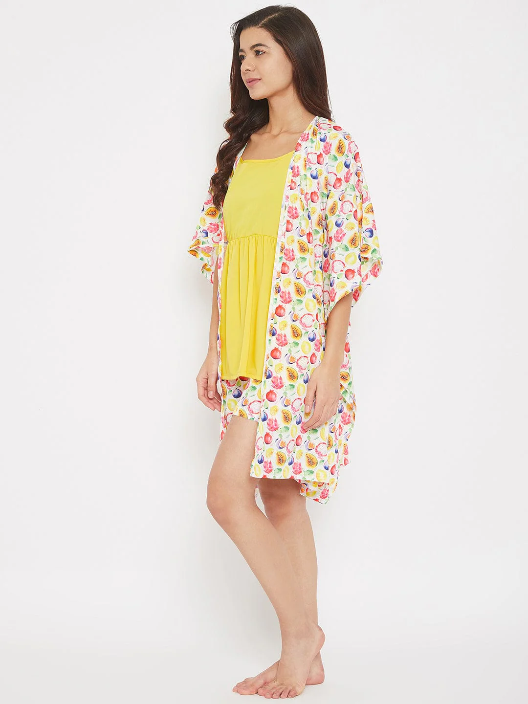 Tropical Fruits Digital Printed 2 Piece Shorts Set - (Clearance - Final Sale) - Image 2