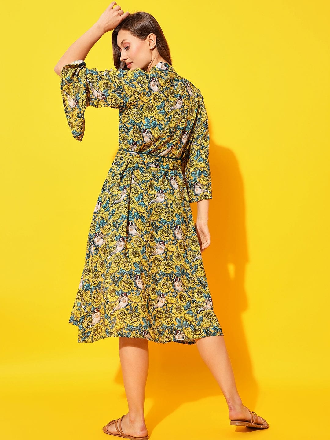 Yellow Daisies Kimono Cover-Up - Image 4