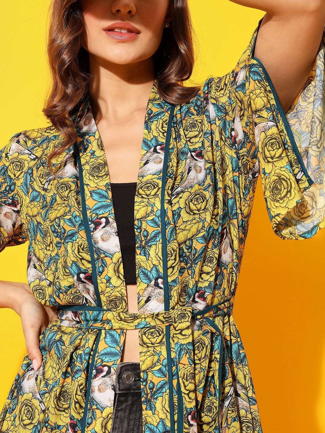 Yellow Daisies Kimono Cover-Up - Image 5