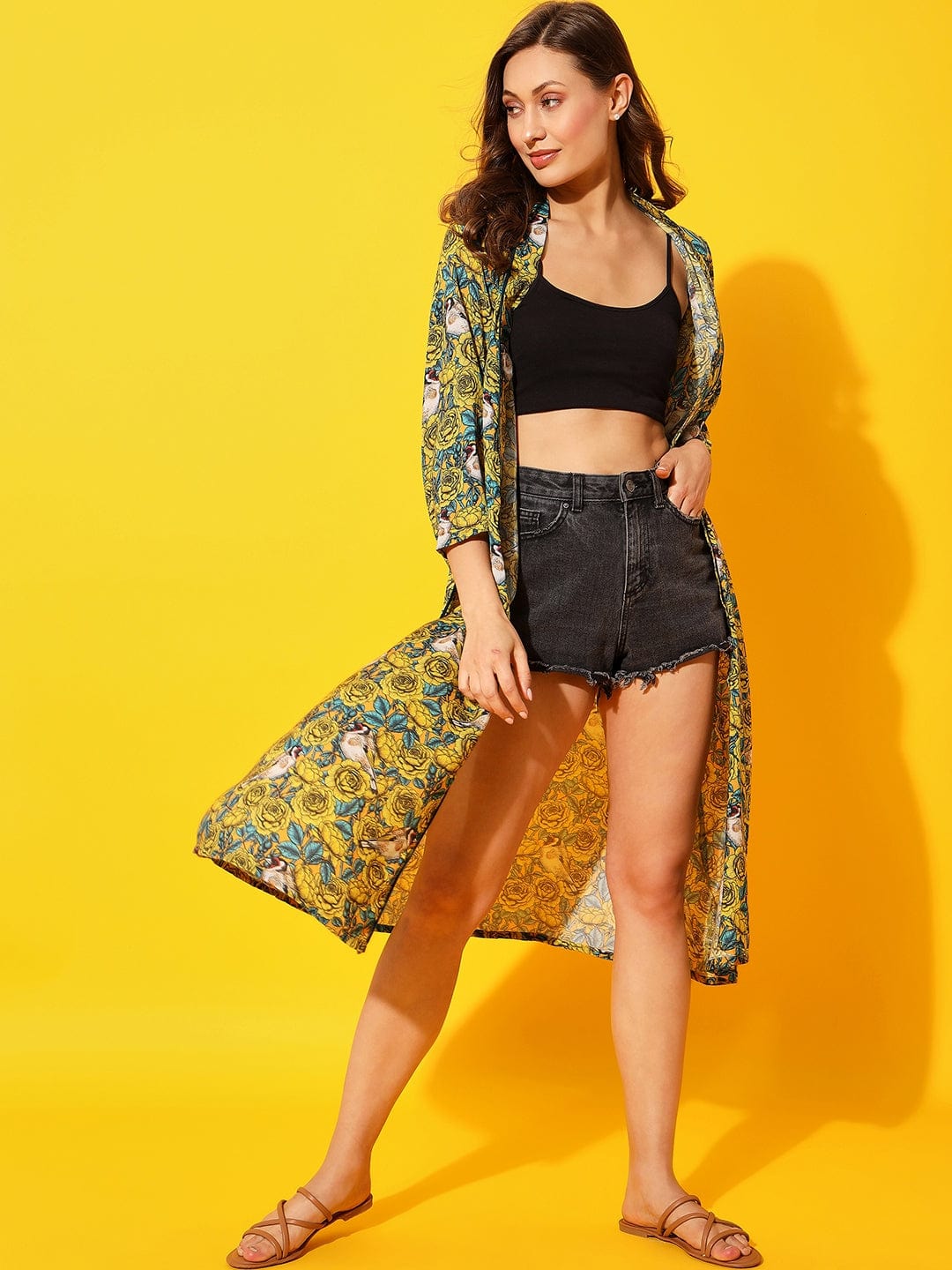 Yellow Daisies Kimono Cover-Up - Image 6